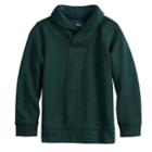 Boys 4-12 Sonoma Goods For Life&trade; Sweater Fleece Shawl Pullover Top, Size: 12, Dark Green