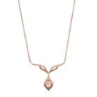 10k Rose Gold Morganite & 1/4 Carat T.w. Diamond Pendant Necklace, Women's, Size: 15.75, Brown