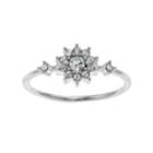 Lc Lauren Conrad Simulated Crystal Flower Ring, Women's, Size: 7, Silver