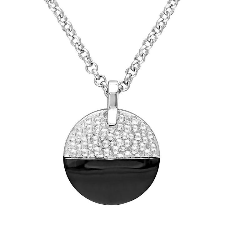 V19.69 Italia Two Tone Sterling Silver Moonlight Necklace, Women's, Size: 16, Grey