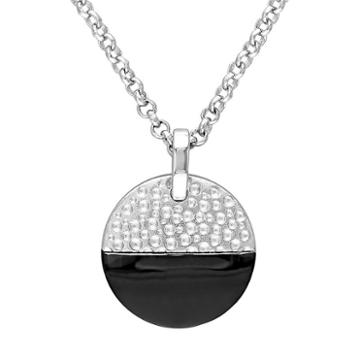 V19.69 Italia Two Tone Sterling Silver Moonlight Necklace, Women's, Size: 16, Grey
