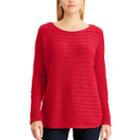 Women's Chaps Cable-knit Dolman Sweater, Size: Small, Red