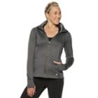 Women's Fila Sport&reg; Fleece Thumb Hole Jacket, Size: Xs, Dark Grey