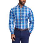 Big & Tall Chaps Classic-fit Stretch Poplin Button-down Shirt, Men's, Size: Xl Tall, Blue