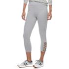 Women's French Laundry Cutout Crisscross Crop Leggings, Size: Xl, White