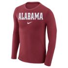 Men's Nike Alabama Crimson Tide Marled Long-sleeve Dri-fit Tee, Size: Medium, Red
