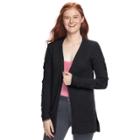 Juniors' Pink Republic Lace-up Cardigan, Teens, Size: Medium, Black