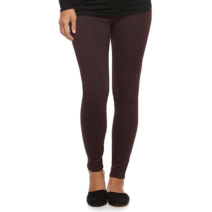Maternity A:glow Full Belly Panel Ponte Skinny Pants, Women's, Size: M Sh-mat, Red