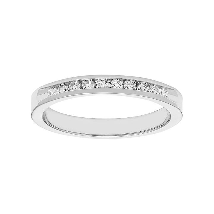 14k Gold 1/5 Carat T.w. Diamond Anniversary Ring, Women's, Size: 5.50, White