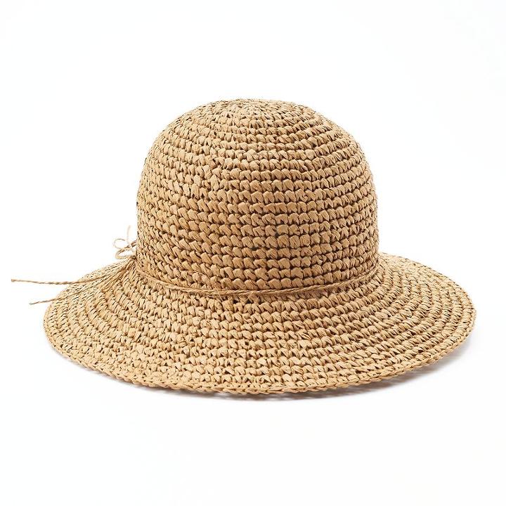 Sonoma Goods For Life&trade; Crocheted Straw Floppy Hat, Women's, Dark Beige