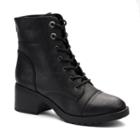 So&reg; Invite Women's Block Heel Combat Boots, Teens, Size: Medium (8), Black