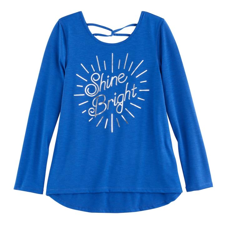 Girls 7-16 & Plus Size So&reg; Legging Tee, Size: 10, Med Blue