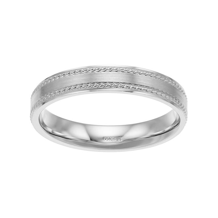 Men's 14k White Gold Rope Wedding Band, Size: 11.50