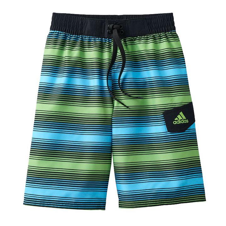 Boys 8-20 Adidas Energy Striped Board Shorts, Boy's, Size: Xl(18/20), Brt Green