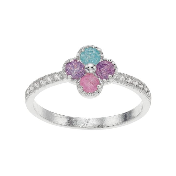 Lc Lauren Conrad Cubic Zirconia Cluster Ring, Women's, Size: 7, Silver