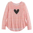 Girls 7-16 & Plus Size So&reg; Open Ruched Tie-back Graphic Yoga Tee, Size: 12 1/2, Pink
