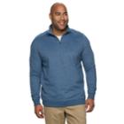 Big & Tall Croft & Barrow&reg; Classic-fit Easy-care Quarter-zip Pullover, Men's, Size: 4xl Tall, Dark Blue