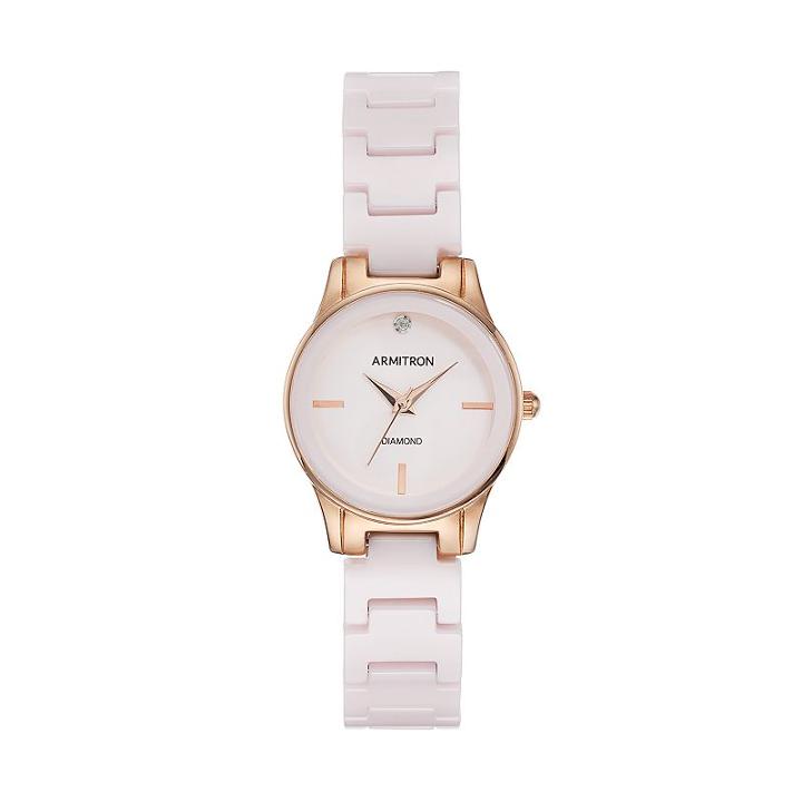 Armitron Women's Diamond Ceramic Watch - 75/5348bhrg, Pink