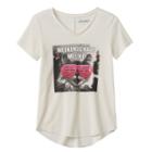 Girls 7-16 & Plus Size Mudd&reg; Seamed Back High-low Hem Graphic Tee, Girl's, Size: 10, White Oth