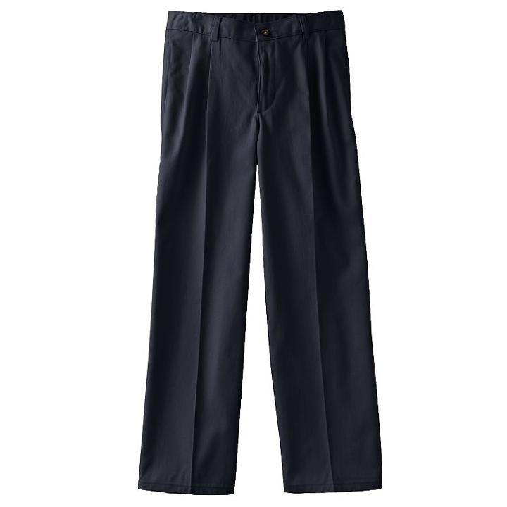 Boys 8-20 Husky Chaps Pleated-front Twill Pants, Boy's, Size: 16 Husky, Blue