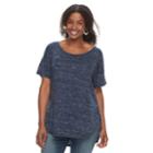 Plus Size Sonoma Goods For Life&trade; Easy Tee, Women's, Size: 2xl, Blue (navy)