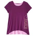 Girls Plus Size Double Layer Tulip Back Tank Top Tee, Size: 14 1/2, Drk Purple