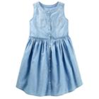 Girls 4-12 Oshkosh B'gosh&reg; Chambray Dress, Size: 6-6x, Blue