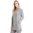 Women's Cuddl Duds Softwear Hoodie, Size: Large, Grey (charcoal)