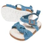 Baby Girl Oshkosh B'gosh&reg; Chambray Sandal Crib Shoes, Size: 0-3 Months, Blue