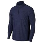 Men's Nike Breathable Quarter-zip Pullover Top, Size: Large, Med Blue