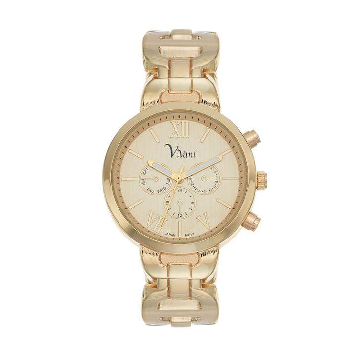 Vivani Women's Link Cuff Watch, Size: Medium, Yellow