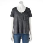 Women's Rock & Republic&reg; High-low Tee, Size: Small, Med Grey