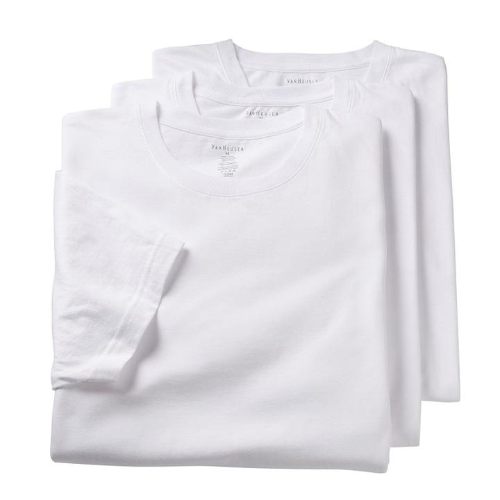 Men's Van Heusen 3-pack Classic-fit Crewneck Tees, Size: Large, White