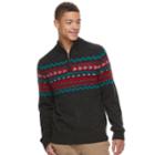 Men's Urban Pipeline&reg; Geo-pattern Quart-zip Sweater, Size: Xl, Dark Grey