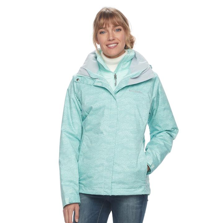 Women's Columbia Outer West Thermal Coil&reg; 3-in-1 Systems Jacket, Size: Large, Med Green