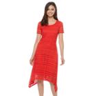 Women's Dana Buchman Shark-bite Lace Dress, Size: Xl, Brt Red