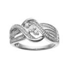 Sterling Silver 1/4 Carat T.w. Diamond 3-stone Ring, Women's, Size: 6, White