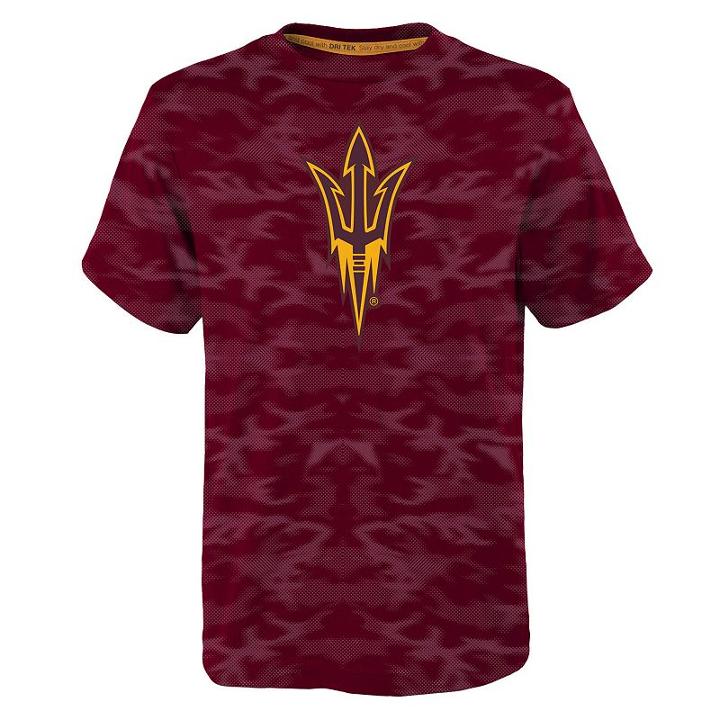 Boys 4-7 Arizona State Sun Devils Vector Dri-tek Tee, Size: M 5-6, Dark Red