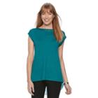 Women's Dana Buchman Chiffon-hem Sweater, Size: Xl, Green