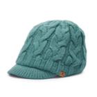Women's Adidas Crystal Cable Knit Brimmer Beanie, Med Green