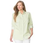 Plus Size Chaps No-iron Broadcloth Shirt, Women's, Size: 1xl, Green Oth