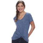 Juniors' So&reg; Oversized Pocket Tee, Teens, Size: Large, Dark Blue