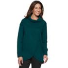 Women's Napa Valley Cowlneck Tulip-hem Tunic Sweater, Size: Small, Blue (navy)
