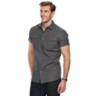 Big & Tall Apt. 9&reg; Premier Flex Plaid Modern-fit Stretch Woven Button-down Shirt, Men's, Size: 3xb, Black