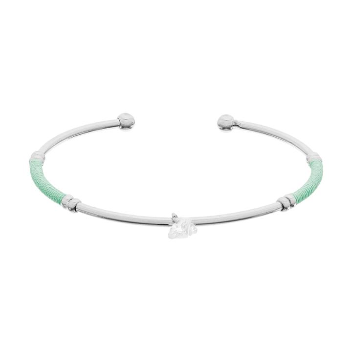 Lc Lauren Conrad Thread Wrapped Cubic Zirconia Cuff Bracelet, Women's, Lt Green