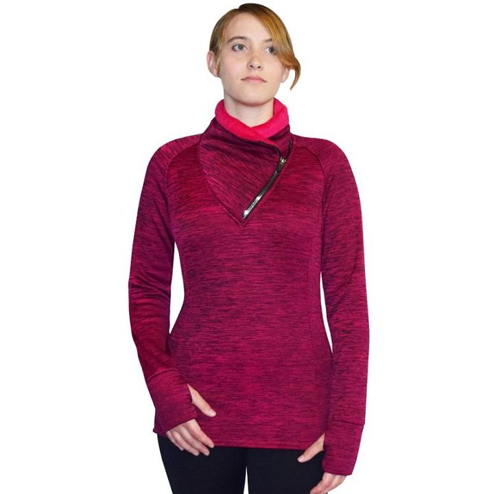 Women's Snow Angel Minx Fleece Quarter-zip Top, Size: Medium, Med Pink