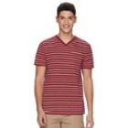 Men's Urban Pipeline® Striped V-neck Tee, Size: Xxl, Red