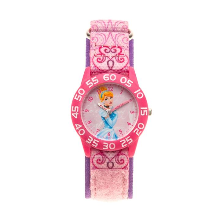 Disney Princess Cinderella Kids' Time Teacher Watch, Girl's, Size: Medium, Pink