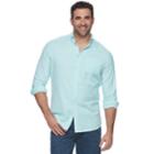 Big & Tall Sonoma Goods For Life&trade; Button-down Shirt, Men's, Size: Xxl Tall, Turquoise/blue (turq/aqua)