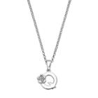 Little Diva Diamonds Sterling Silver Diamond Accent Initial Pendant - Kids, Girl's, Size: 14